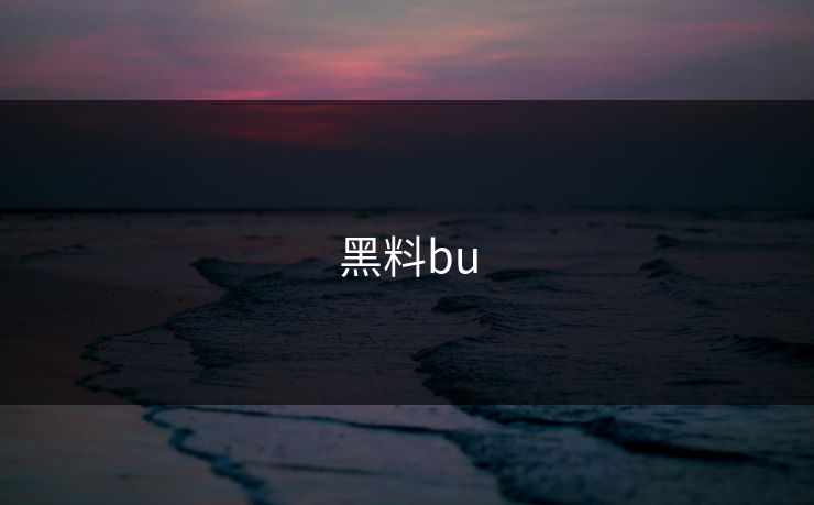 黑料bu