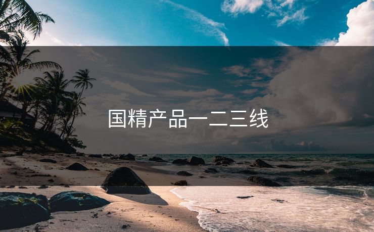 国精产品一二三线